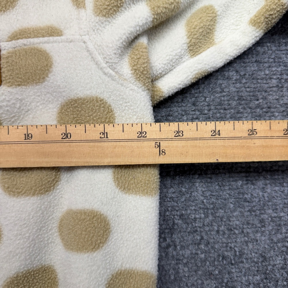 Patagonia Synchilla Snap-T Fleece Pullover Cream Tan Polka Dot Womens Large - Picture 4 of 6
